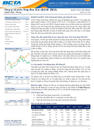 NKG: Báo cáo cập nhật KQKD Q4/2025
