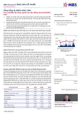 IDC: Khuyến nghị KHẢ QUAN với giá mục tiêu 58,000 đồng/cổ phiếu