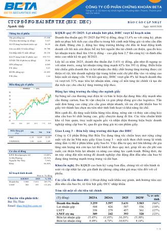 DHC: Báo cáo cập nhật KQKD Q4/2025