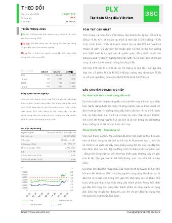 PLX: Khuyến nghị THEO DÕI với giá mục tiêu 49,500 đồng/cổ phiếu