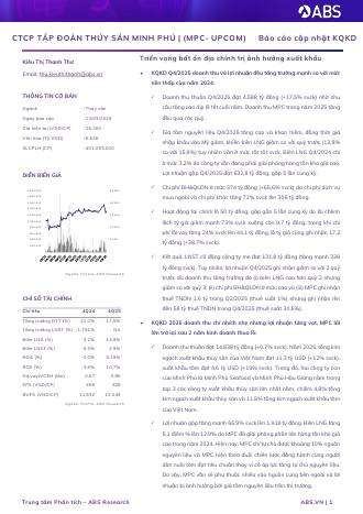 MPC: Báo cáo cập nhật KQKD Q4/2025