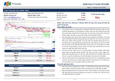 NKG: Báo cáo Phân tích kỹ thuật