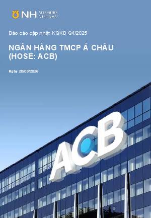 ACB: Khuyến nghị  với giá mục tiêu 28,750 đồng/cổ phiếu