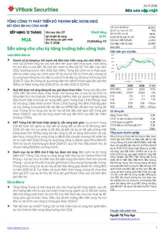 KBC: Khuyến nghị MUA với giá mục tiêu 39,400 đồng/cổ phiếu