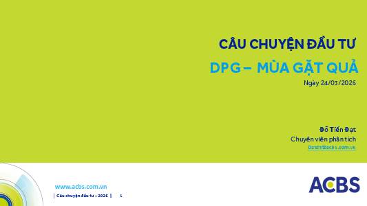 DPG: Khuyến nghị MUA với giá mục tiêu 55,400 đồng/cổ phiếu
