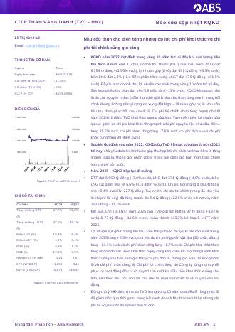 TVD: Báo cáo cập nhật KQKD Q4/2025