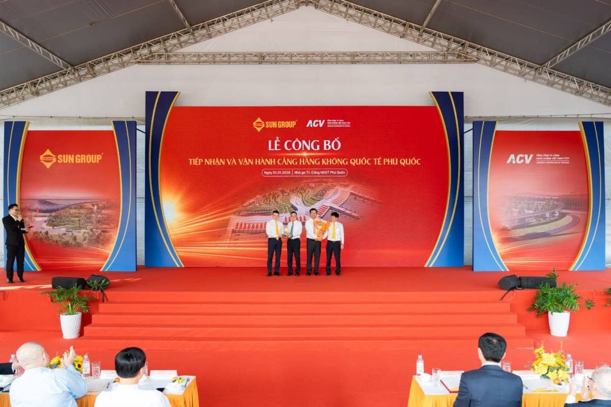 Từ 01/01/2026, Sun Group chính thức tiếp nhận vận hành Cảng hàng không quốc tế Phú Quốc