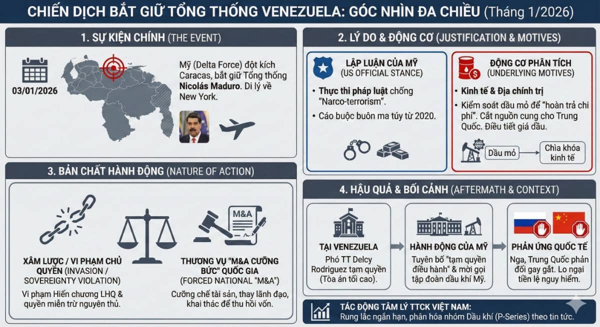 Mỹ bắt Tổng thống Venezuela - Khi kẻ mạnh mới là luật!