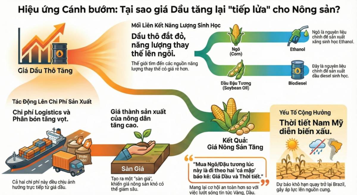 Hiệu ứng "cánh bướm" Khi giá dầu tăng - nông sản "hưởng lợi" kép?. Sự kiện căng thẳng tại Venezuela  ...