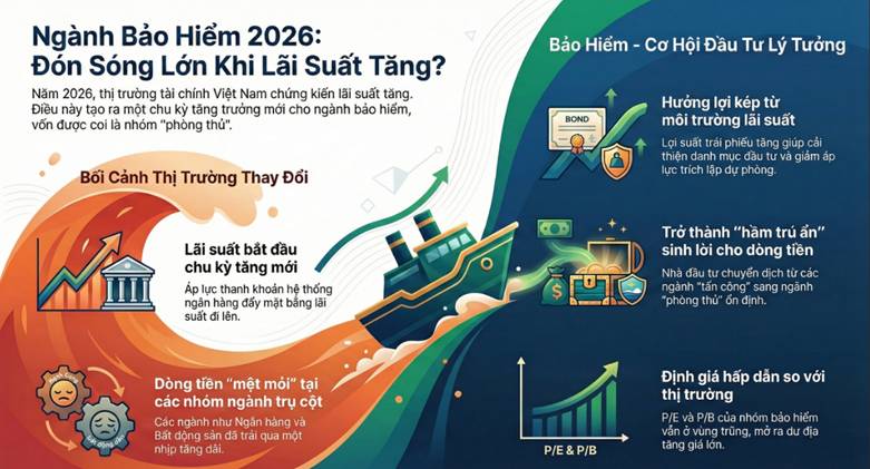 Lãi suất 2026 nhích tăng: Ngành Bảo hiểm "vừa mở mắt" đã đón sóng lớn?