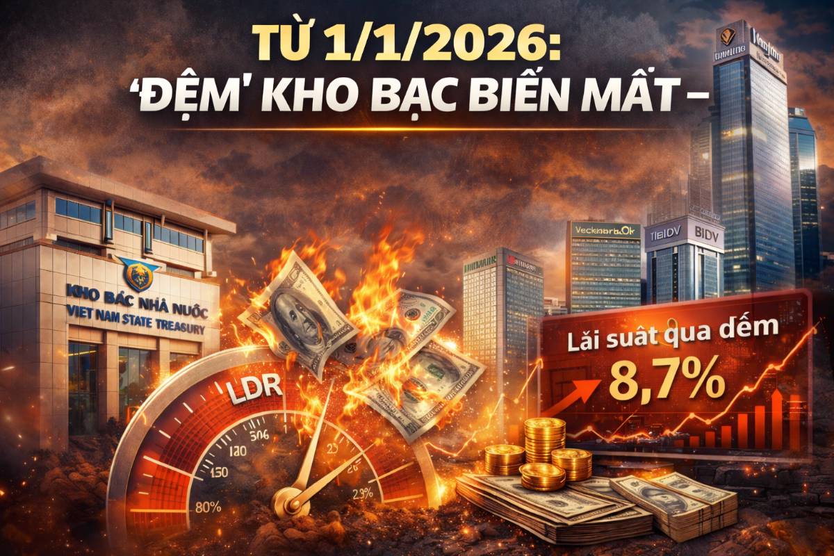 Từ 1/1/2026: “Đệm” kho bạc biến mất – ldr ngân hàng bước vào bài test thanh khoản thật sự