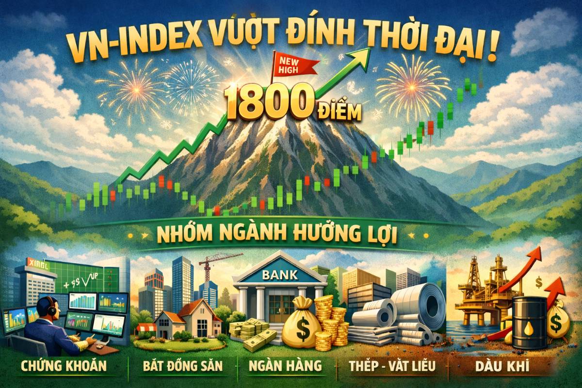 Vượt 1800 - cá chép vượt vũ môn: Nhóm ngành nào hưởng lợi?