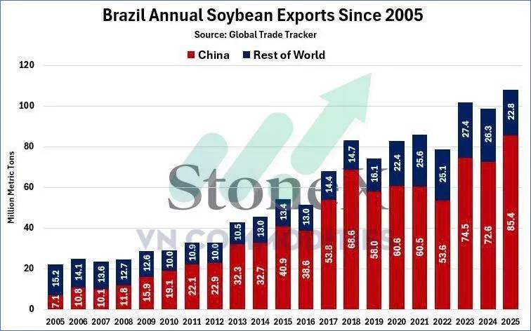 Đậu tương brazil 2025: Kỷ lục lịch sử và "cú bắt tay" triệu đô với trung quốc