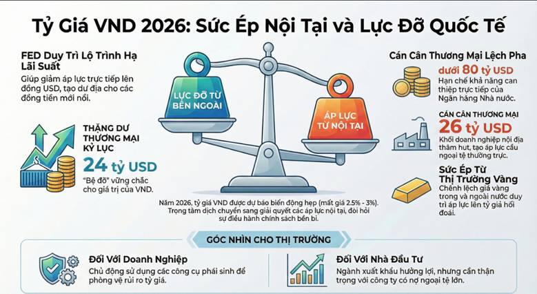 Tỷ giá 2026: Áp lực từ "bên trong" hay dư địa điều tiết đang hẹp dần?