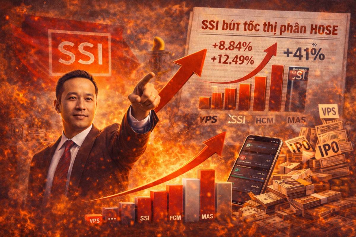 SSI bứt tốc thị phần HOSE: Khi “ông lớn lâu năm” tái chiếm vị thế dẫn dắt