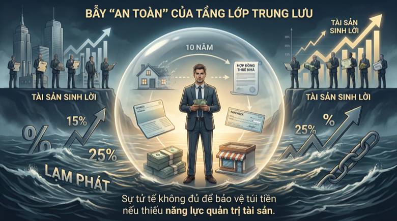 Bẫy "An toàn" của tầng lớp trung lưu: Khi sự tử tế không cứu được túi tiền