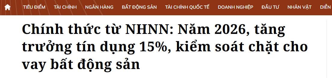 Thay đổi room tín dụng 2026 - Bất động sản gặp bất lợi, kèm phân hoá!!!