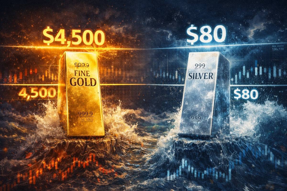 Giá vàng và bạc đạt mức cao kỷ lục nhờ nhu cầu trú ẩn an toàn và kỳ vọng về việc Cục Dự trữ Liên bang (Fed) cắt giảm lãi suất.