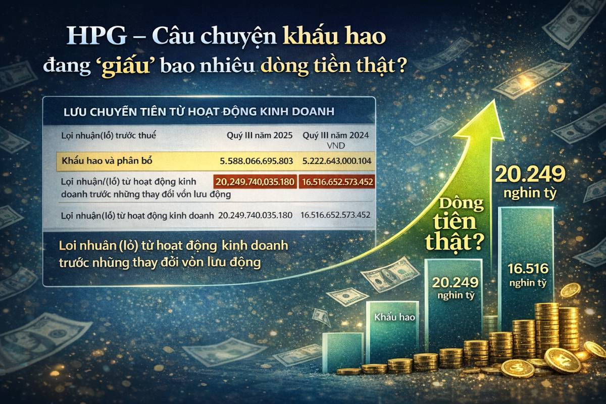 HPG – Câu chuyện khấu hao đang ‘giấu’ bao nhiêu dòng tiền thật?