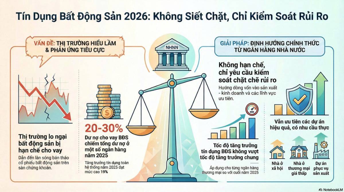 Tín dụng BĐS 2026: Giải mã thông điệp "siết" và cơ hội thanh lọc thị trường