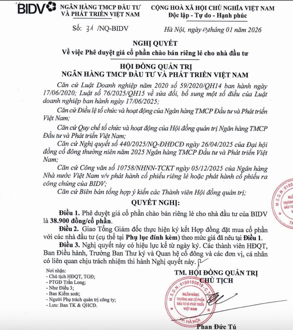 BID tăng trần liên tiếp, dòng tiền hưng phấn – nhưng “cá mập” mua cổ phần riêng lẻ giá thấp hơn 30%: Điều gì đang diễn ra?