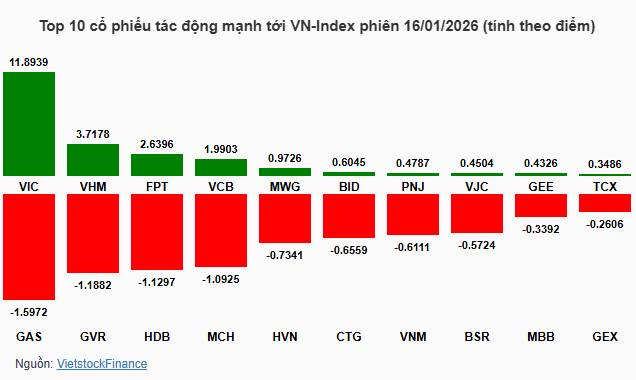 Nhịp đập Thị trường 16/01: Nhóm tiêu dùng không thiết yếu tỏa sáng, VN-Index tăng hơn 14 điểm