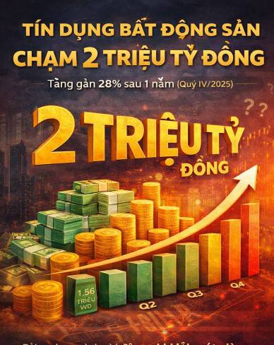 Tín dụng bất động sản chạm 2 triệu tỷ đồng: Vì sao lãi suất khó giảm sâu và đâu là ranh giới rủi ro?