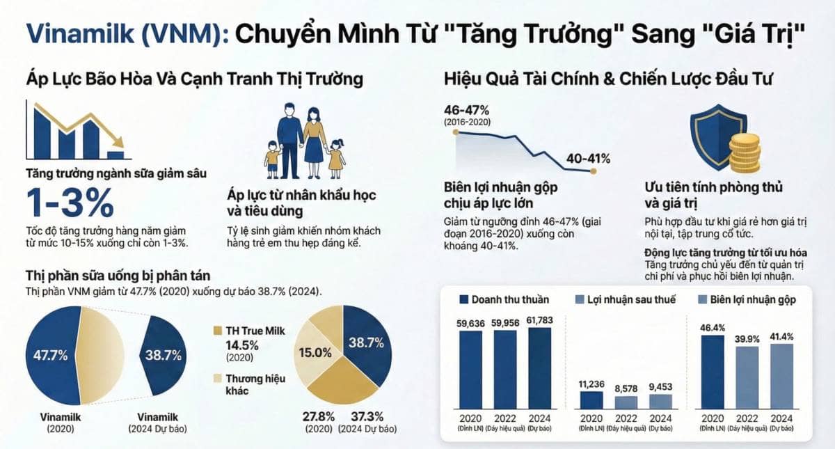 🥛 VINAMILK (VNM): KHI "NGƯỜI KHỔNG LỒ" VƯỢT QUA LỚP VỎ BÃO HÒA. Vinamilk không chỉ là một mã cổ phiếu,  ...