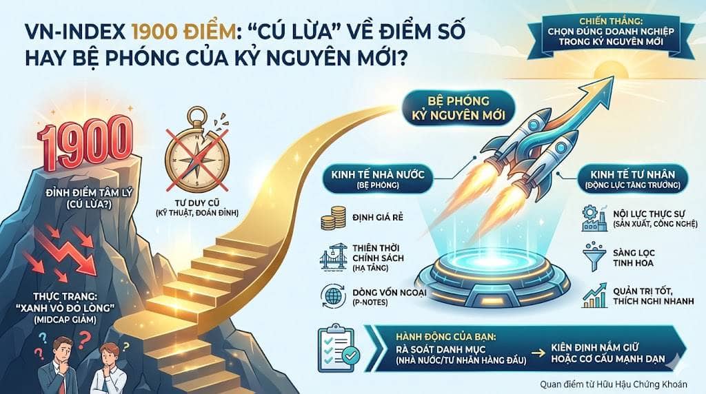 Vn-index 1900 điểm: "Cú lừa" về điểm số hay bệ phóng của kỷ nguyên mới?