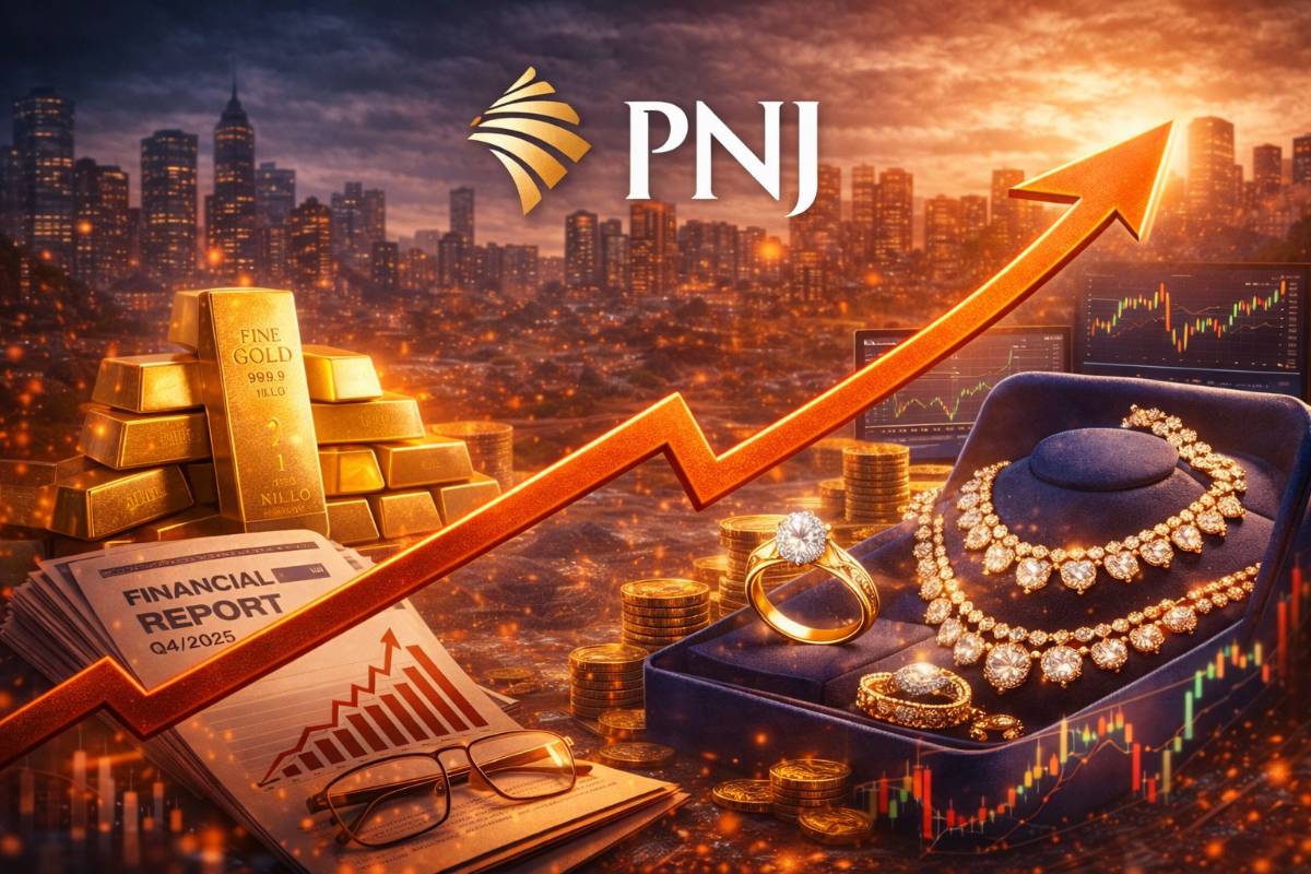 PNJ lập đỉnh kép: Giá vàng vượt đỉnh – lợi nhuận kỷ lục, cổ phiếu bứt phá mạnh nhất ngành bán lẻ