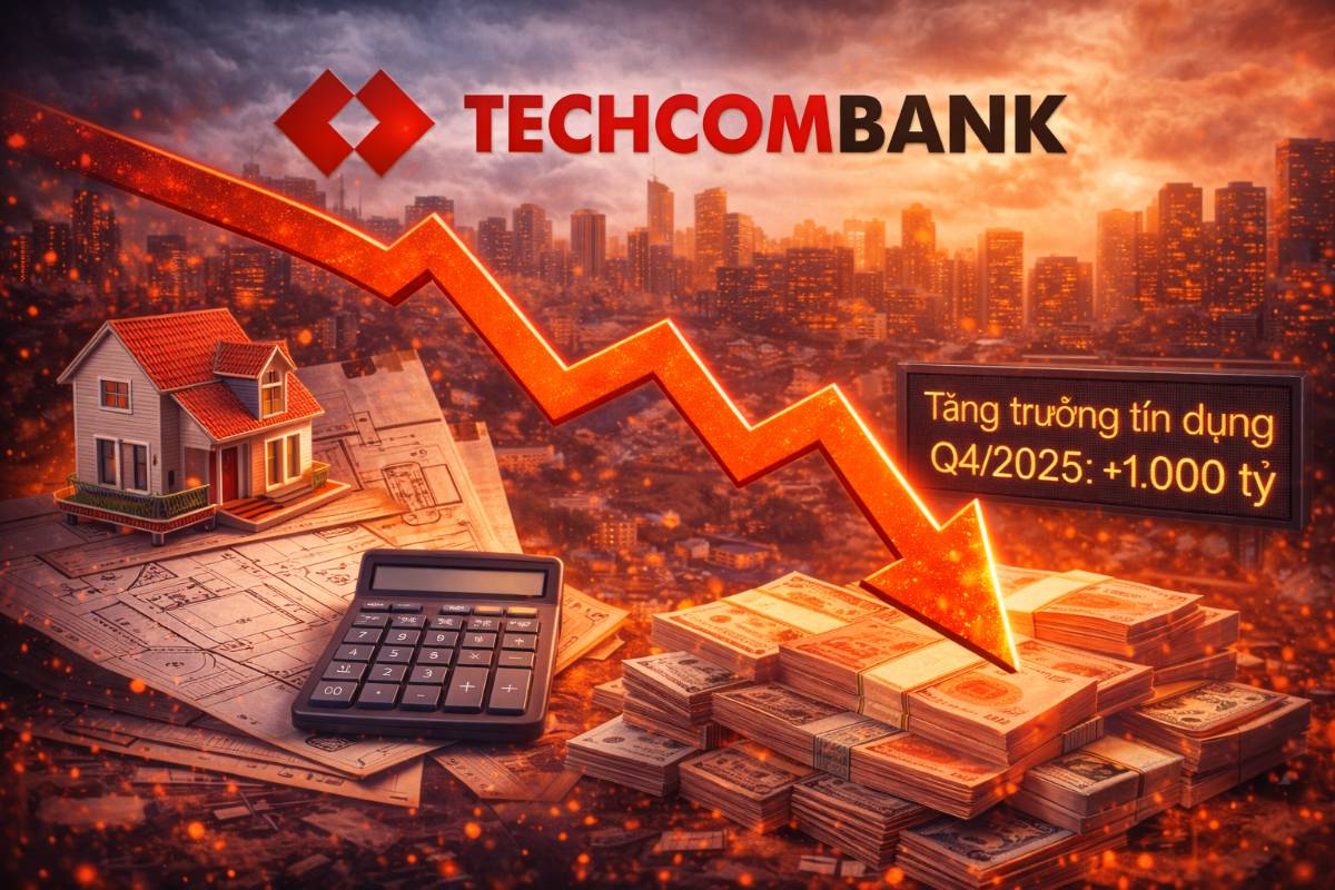 TCB lãi kỷ lục nhưng tăng trưởng đang “khựng lại”: Dư địa nào khi tín dụng BĐS bị siết năm 2026?
