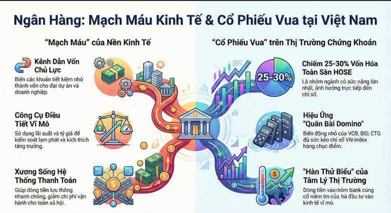 Tại sao Ngân hàng luôn được ví là "mạch máu" không thể thay thế của kinh tế Việt Nam?
