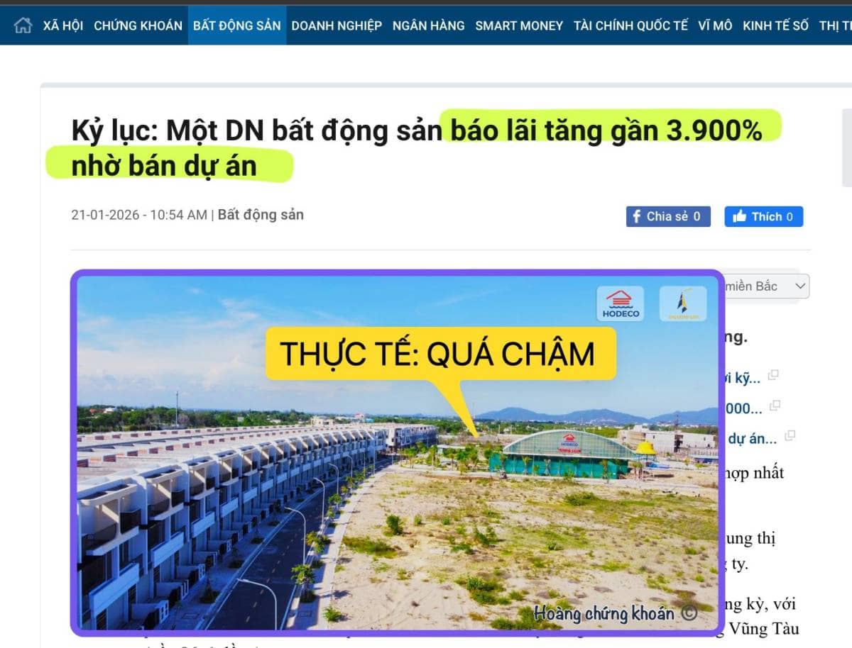 Ông Vua BĐS Vũng Tàu có lợi nhuận tăng trưởng bùng nổ đến 3900% !. Thực tế là:. 1) Lợi nhuận quý này  ...