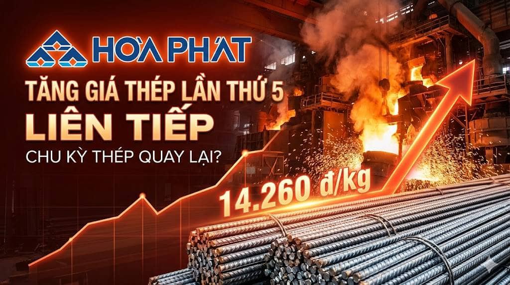 HPG tiếp tục “kéo giá” lần thứ 5: Chu kỳ thép đã thực sự quay lại?