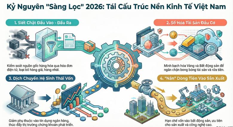 Kỷ nguyên "sàng lọc" 2026: tái cấu trúc nền kinh tế và cuộc chơi minh bạch hóa