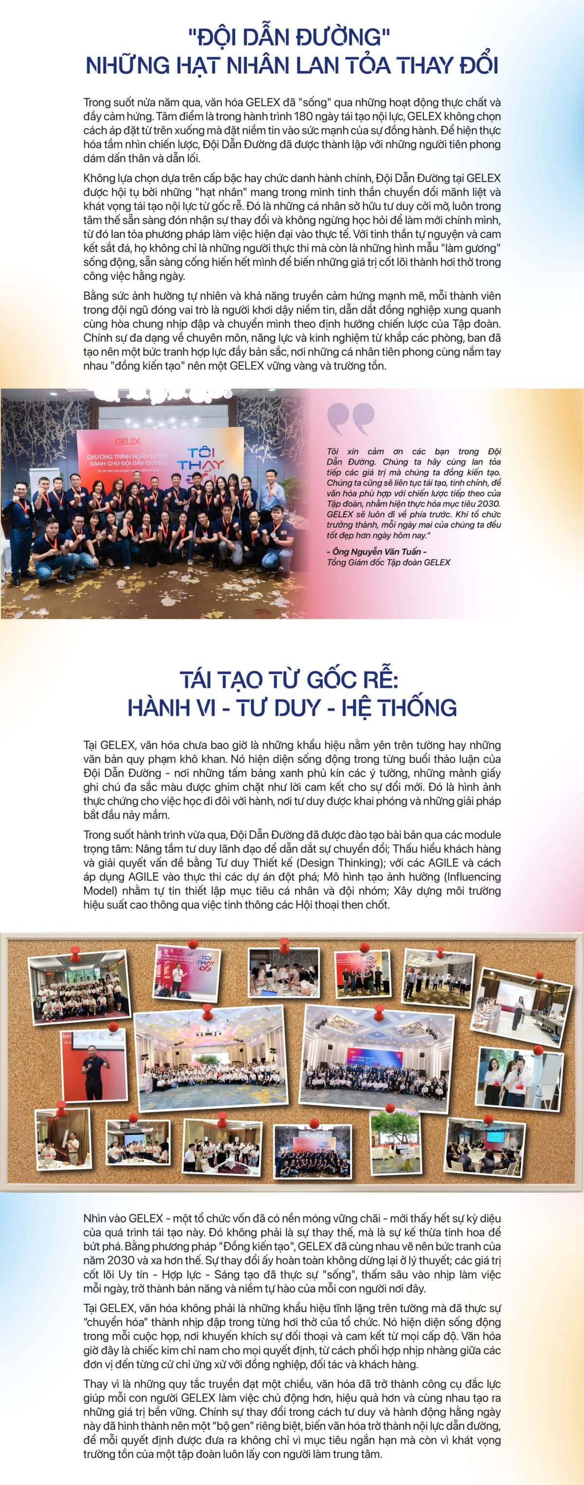 Hành trình 180 ngày tái tạo Văn hóa Doanh nghiệp tại GELEX