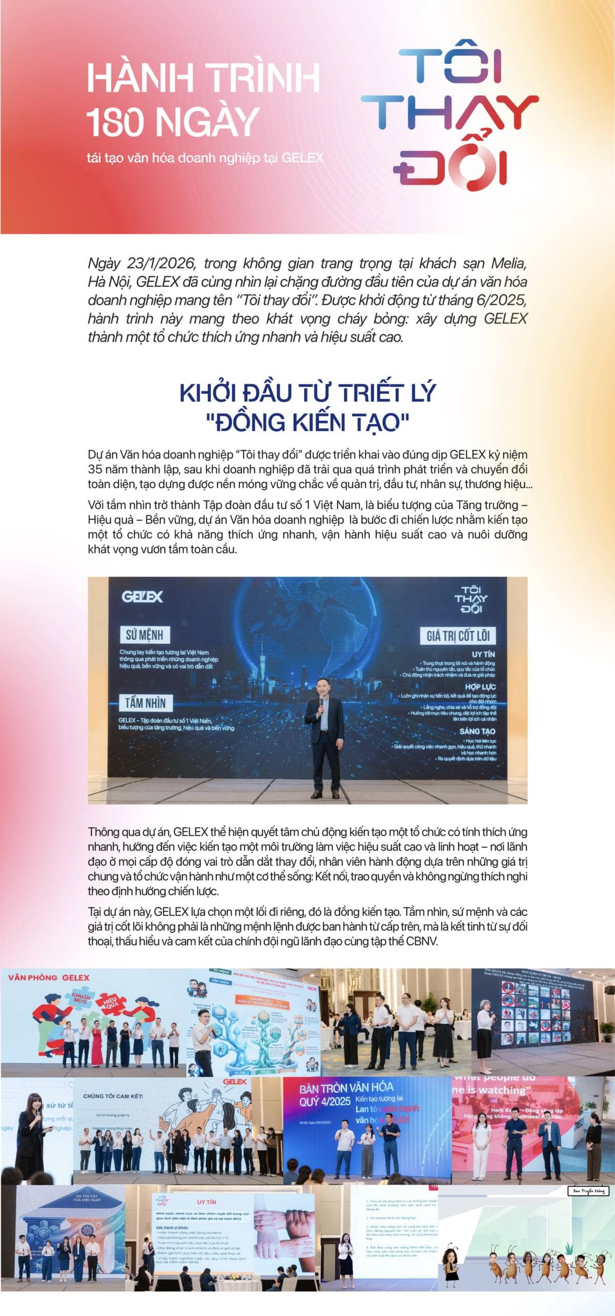 Hành trình 180 ngày tái tạo Văn hóa Doanh nghiệp tại GELEX