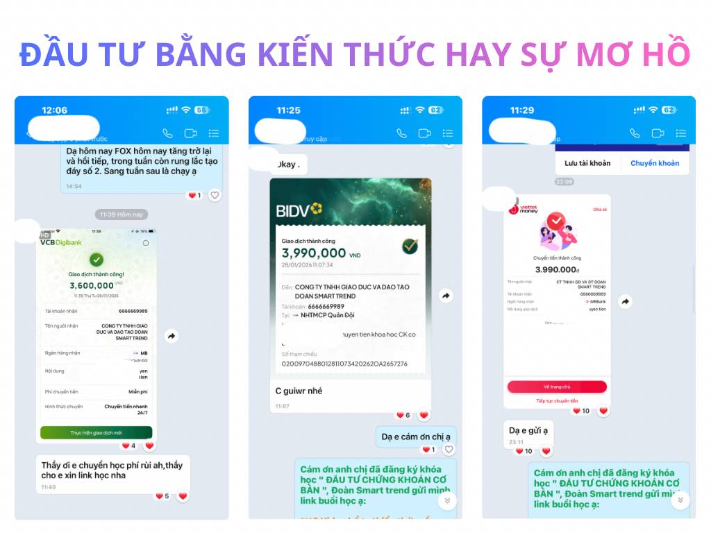 ĐẦU TƯ CHỨNG KHOÁN BẰNG KIẾN THỨC HAY SỰ MƠ HỒ. Lời tâm sự mỏng của một chị Nhà Đầu Tư vừa đăng ký khoá  ...