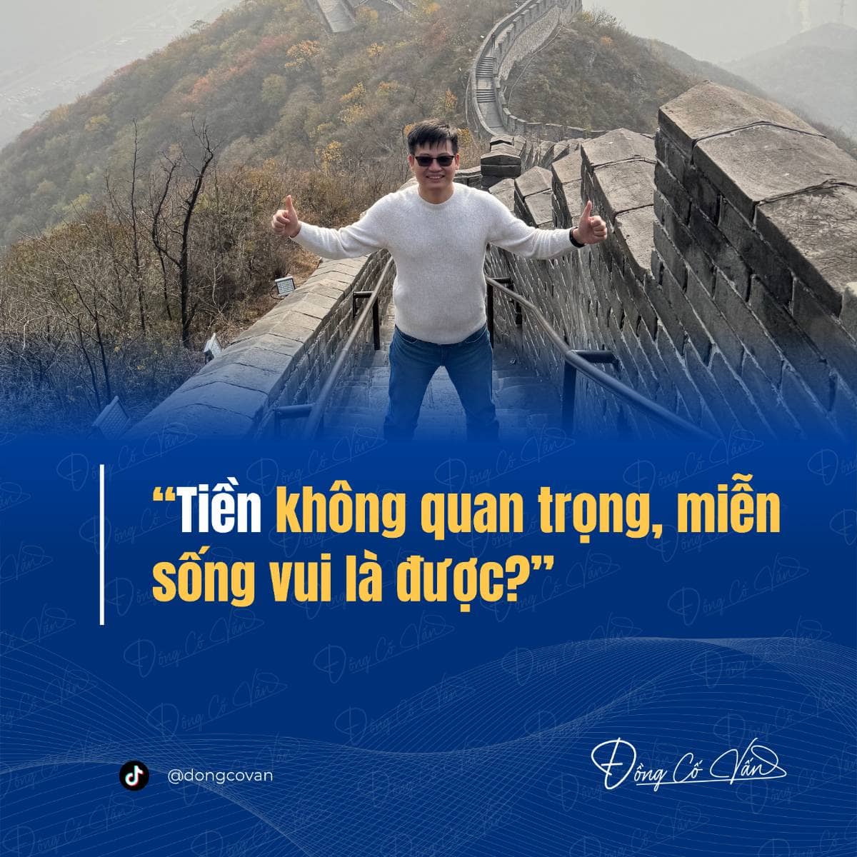 Rất nhiều người nói: “Tiền không quan trọng, miễn sống vui là được”