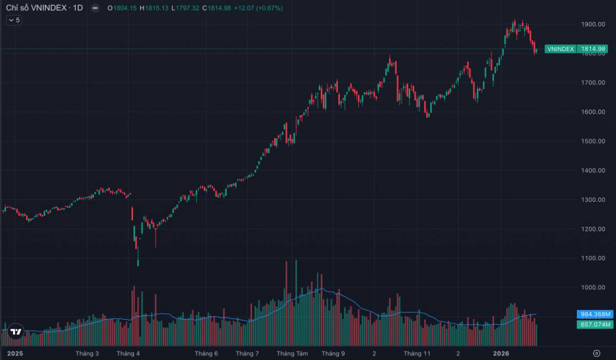VN-Index bật dậy sau 7 phiên giảm: Hồi phục kỹ thuật hay khởi đầu một nhịp tích lũy mới?