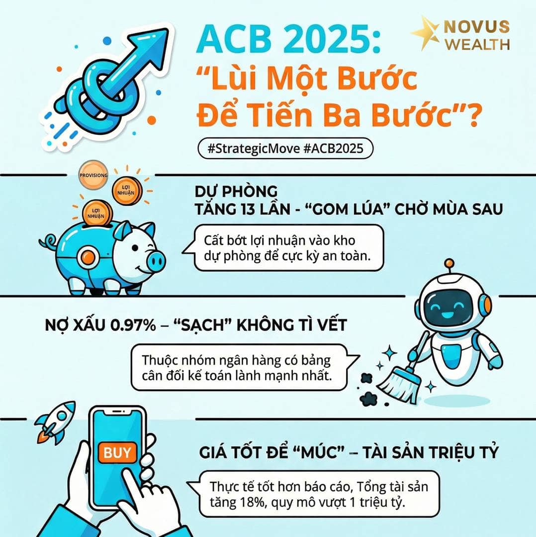 ACB: "Vỡ" kế hoạch 2025 hay nước cờ cao tay dọn sạch nợ xấu? Cơ hội gom hàng giá tốt!