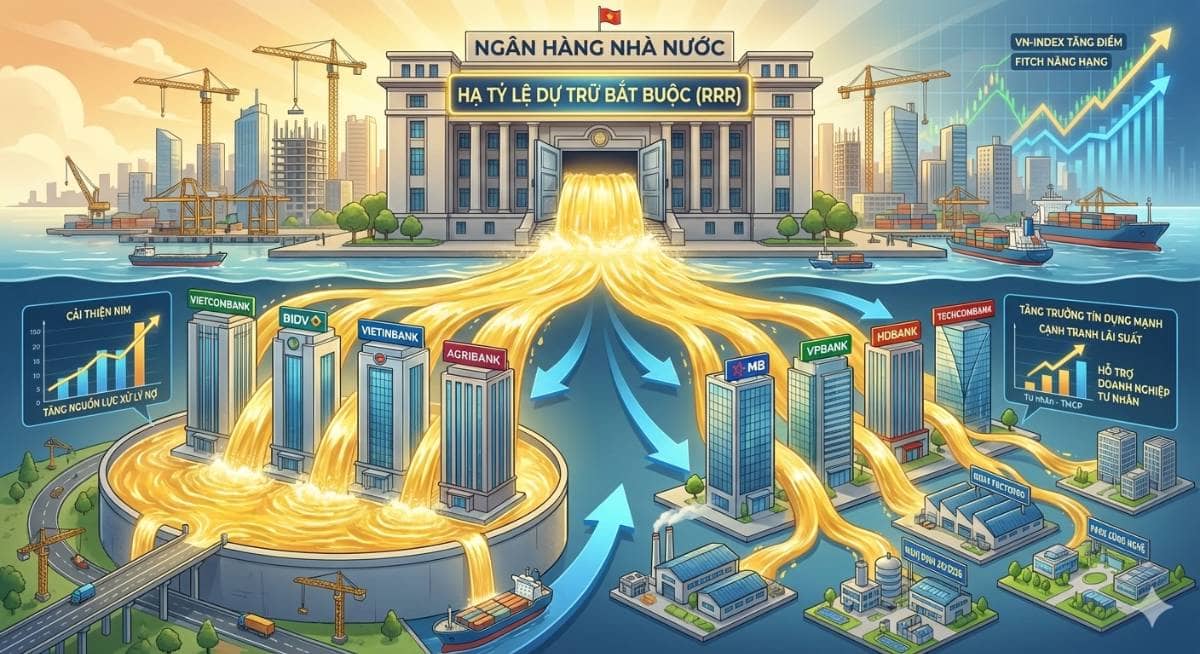 Ngân hàng Nhà nước (SBV) hạ tỉ lệ dự trữ bắt buộc ( RRR ) sẽ ảnh hưởng tới các ngân hàng như thế nào?