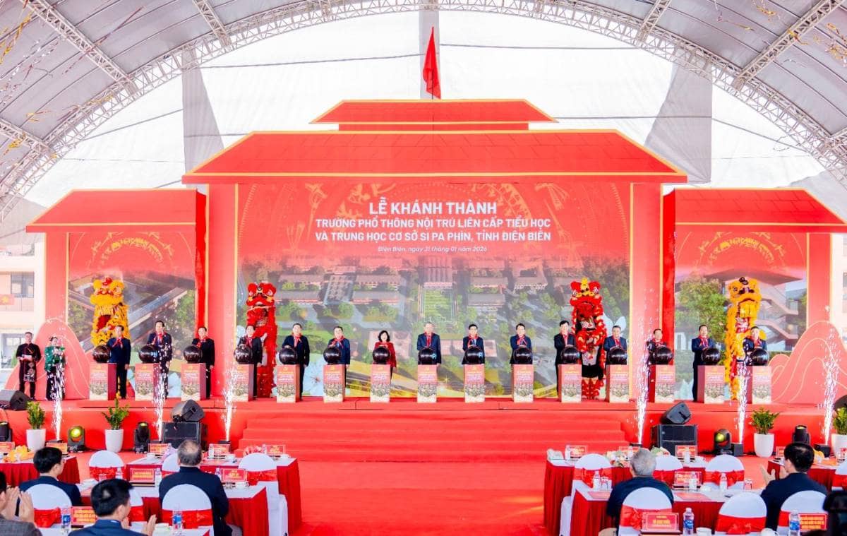 Điện Biên khánh thành trường nội trú liên cấp Si Pa Phìn cho hơn 1.000 học sinh với sự tham gia của Sun Group
