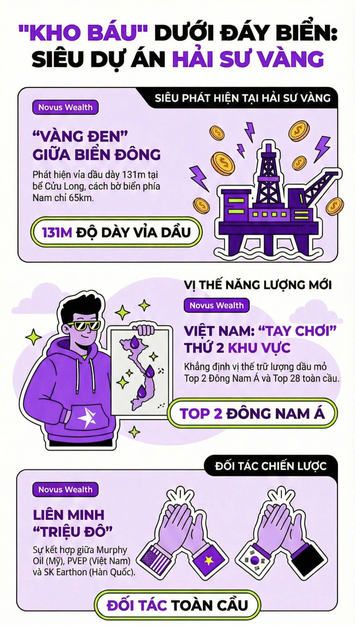 Tin vui đầu năm 2026: Phát hiện mỏ dầu "tiềm năng lớn" ngoài khơi Việt Nam!
