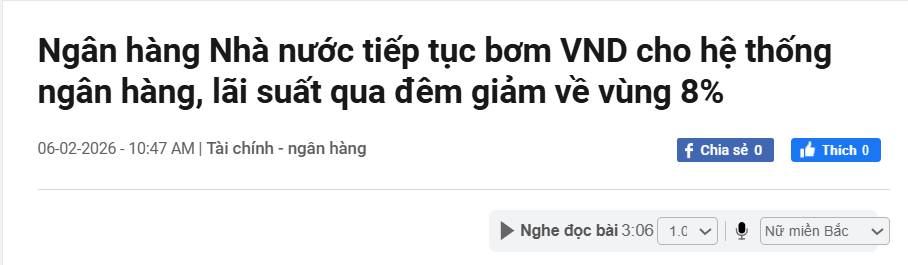 Lãi suất liên ngân hàng tăng vọt sau 1 đêm - Thị trường đỏ lửa