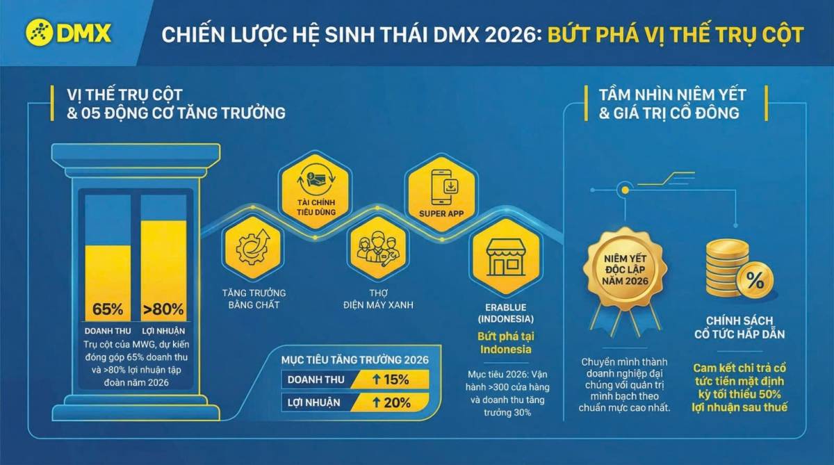 Điện Máy Xanh – Kế hoạch 2026: Duy trì tín hiệu lạc quan với chiến lược mới
