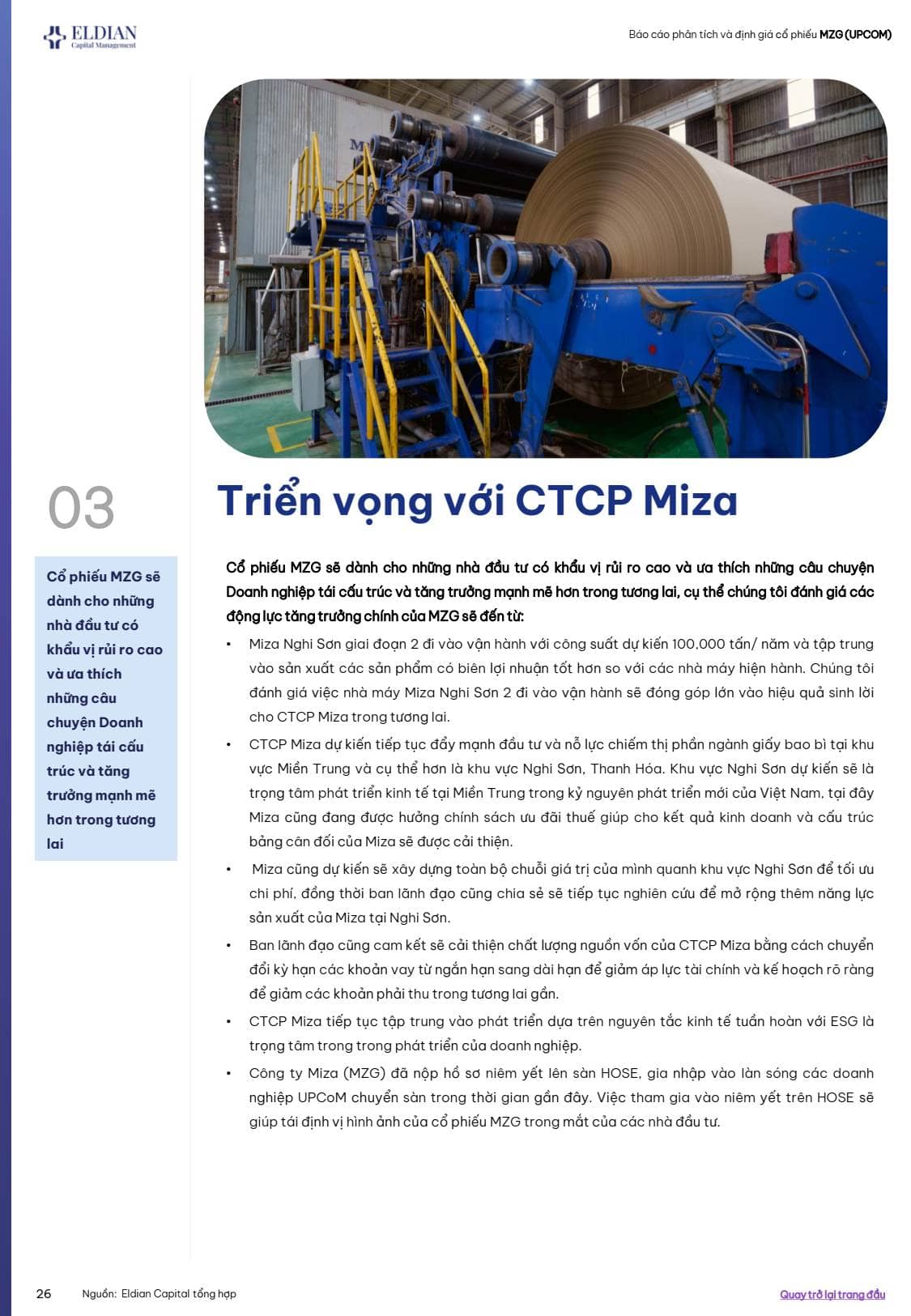 Công suất bùng nổ trong kỷ nguyên tăng trưởng mới - Báo cáo phân tích lần đầu CTCP MIZA (UPCOM: MZG)
