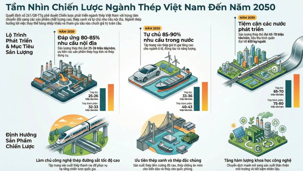 Chiến lược phát triển ngành thép và doanh nghiệp nào được hưởng lợi?
