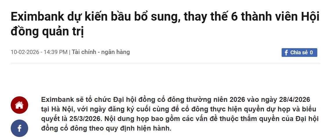 Khi thượng tầng ổn định, nội lực Eximbank sẽ bứt tốc đến đâu?