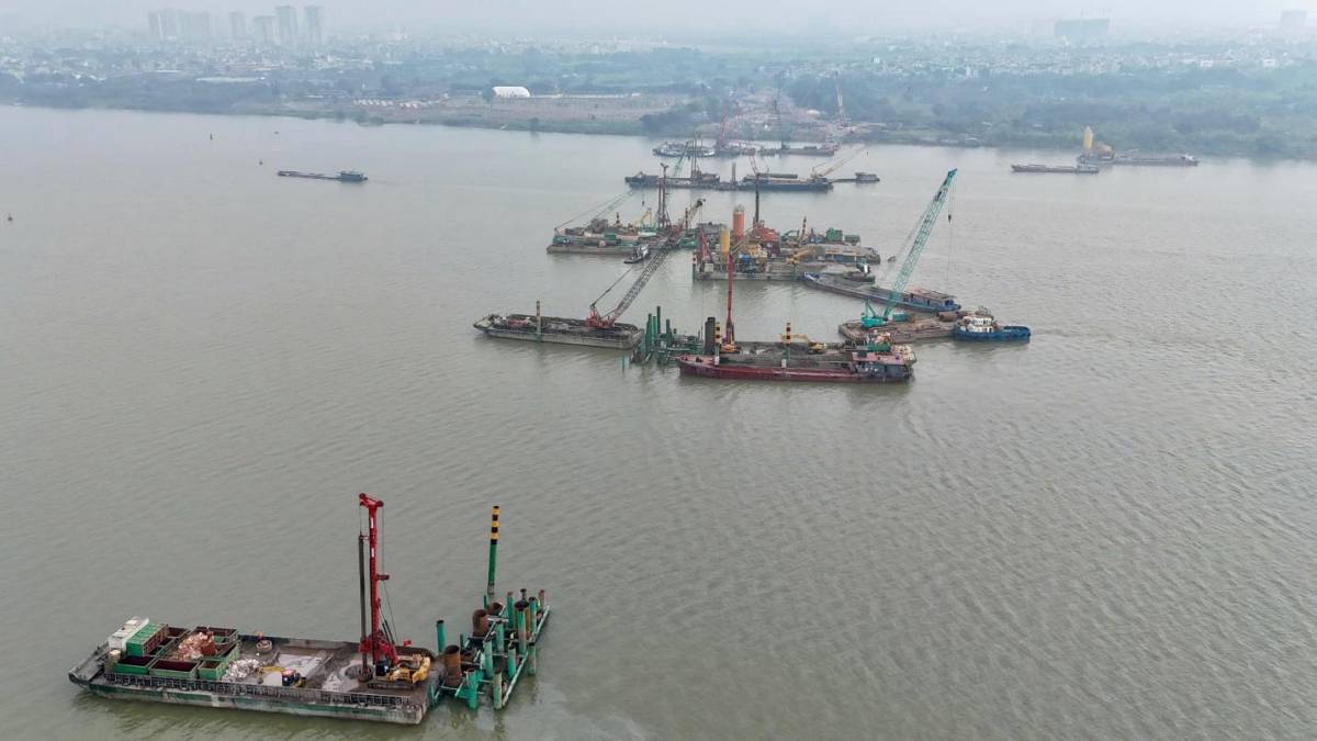 Dồn lực thi công cầu Trần Hưng Đạo, Sun Group đặt mục tiêu cán đích giữa năm 2027